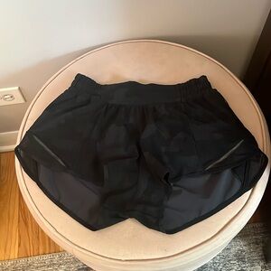 black camo lululemon hotty hot shorts